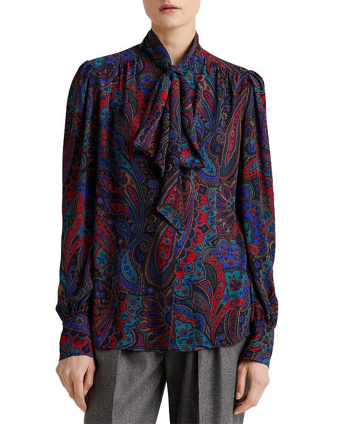 Paisley Tie Neck Blouse | Bloomingdale's (US)