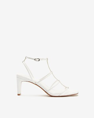 Square Toe Strappy Block Heel Sandals | Express