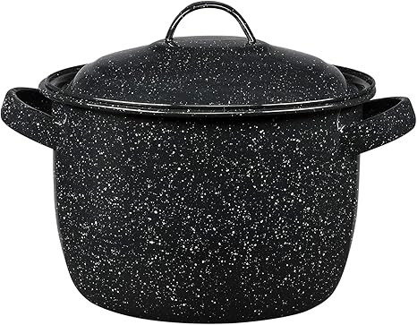 Granite Ware Enamel on Steel 4-Quart Bean/Stock Pot with lid, Speckled Black | Amazon (US)