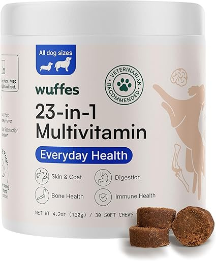 Wuffes 23-in-1 Chewable Dog Multivitamin&Supplements - Dog Multivitamin for Small&Large Breed - P... | Amazon (US)