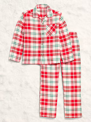Printed Gender-Neutral Button-Front Pajama Set for Kids | Old Navy (US)