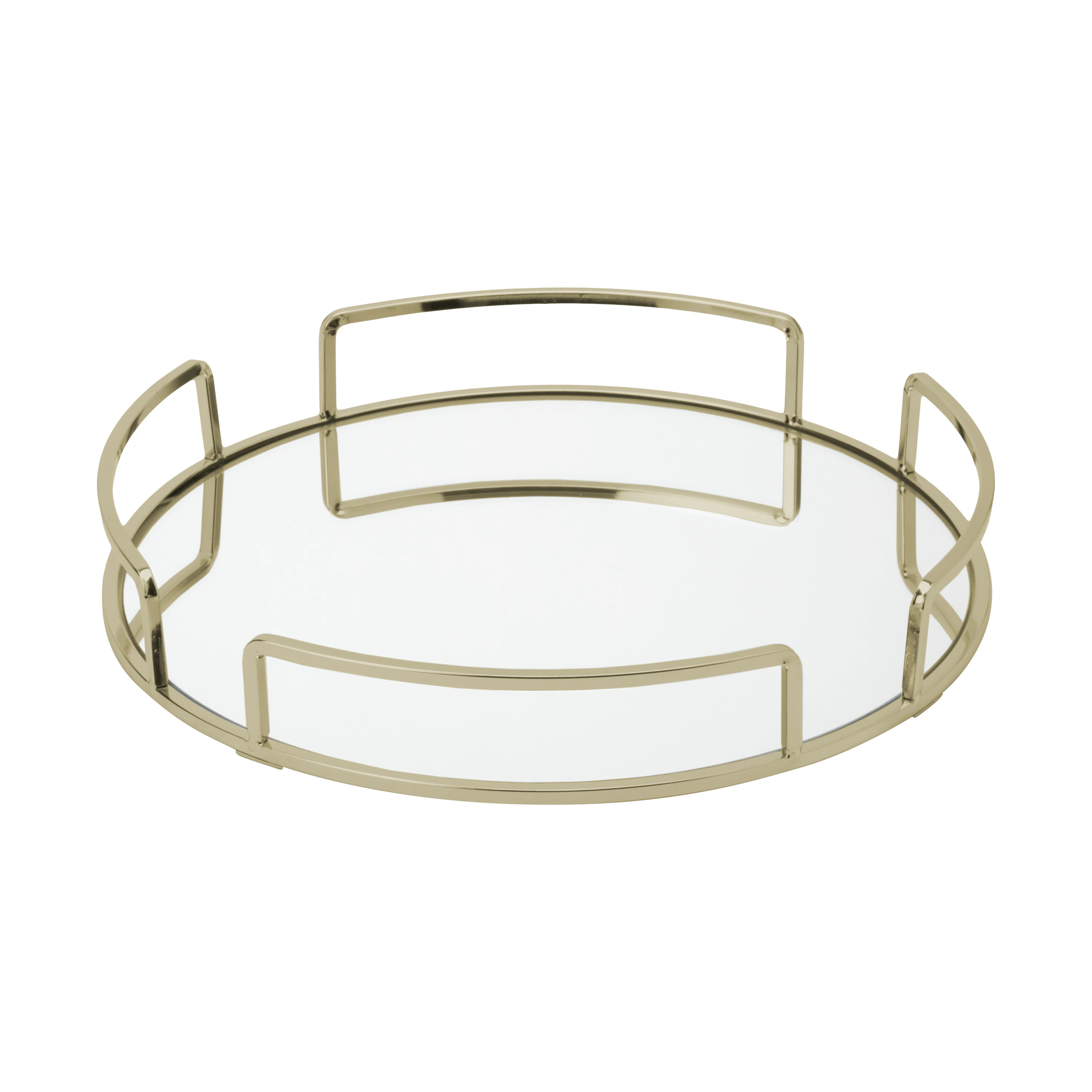 Home Details Satin Gold Metal Vanity tray | 26424-SGOLD | Lowe's