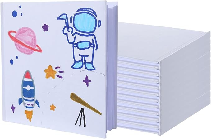 12 Pack Hardcover Blank Books for Kids to Write Stories 5x5 inch Hard Cover Blank Books Bulk Blan... | Amazon (US)