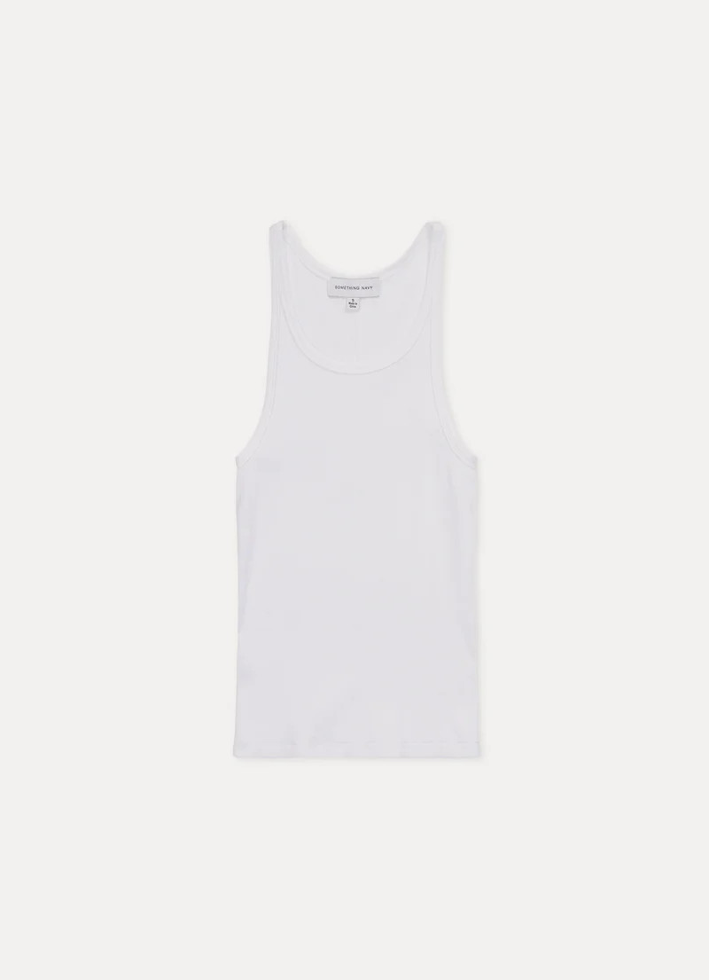 Ribbed Tank Top White | Something Navy | Something Navy
