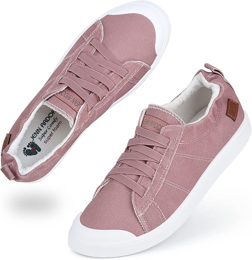 JENN ARDOR Women's Canvas Sneaker Slip-ons Loafers Shoes for Womens Fashion Casual Canvas Round T... | Amazon (US)