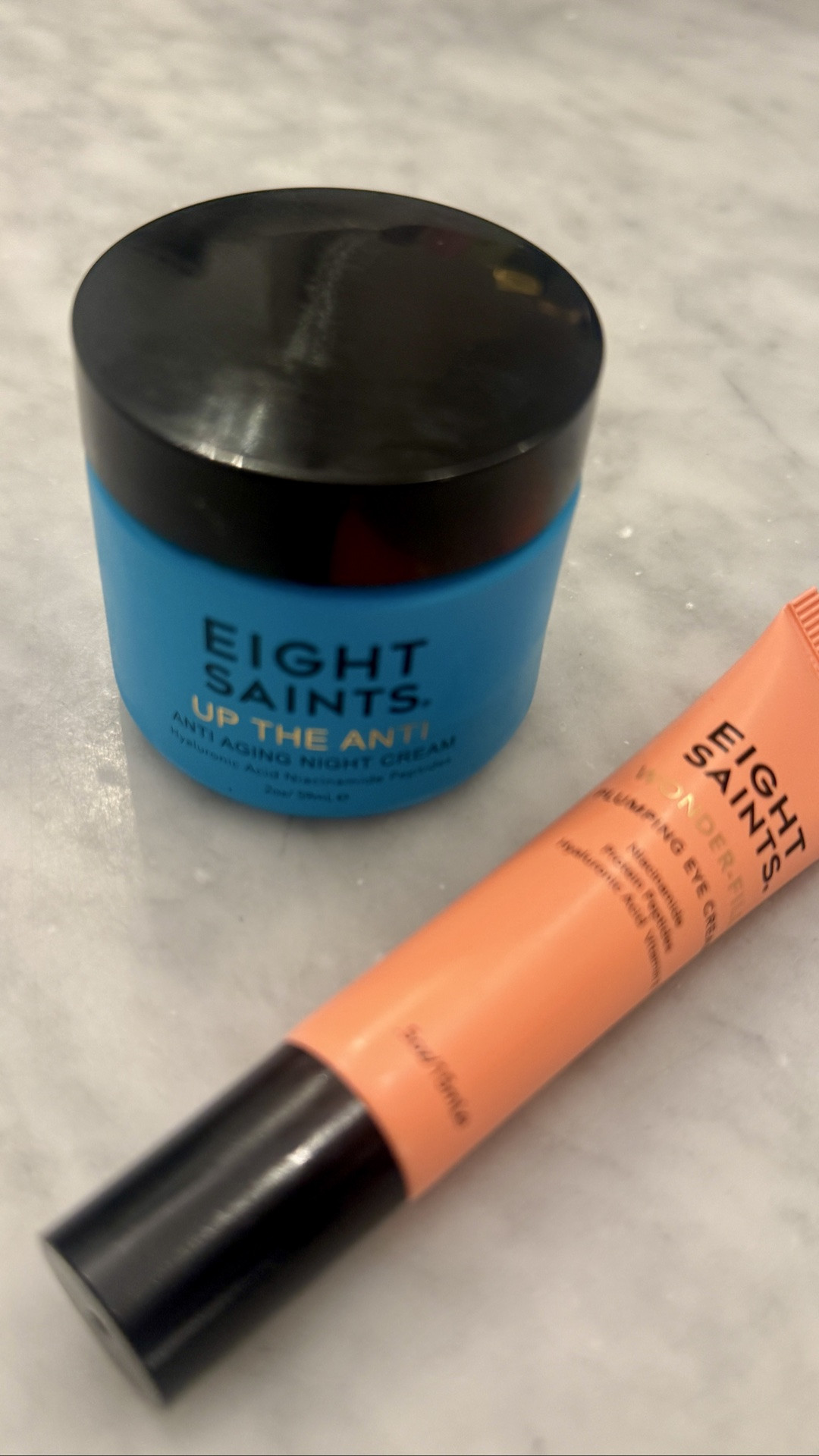 Anti-aging night cream that leaves you feeling so dewy and hydrated!
Also don’t sleep on this eye cream with steel head for depuffing!
Bonus tip: put the eye cream in the refrigerator for a cold extra depuffing effect!! @Eight Saints

#LTKU #LTKBeauty #LTKOver40