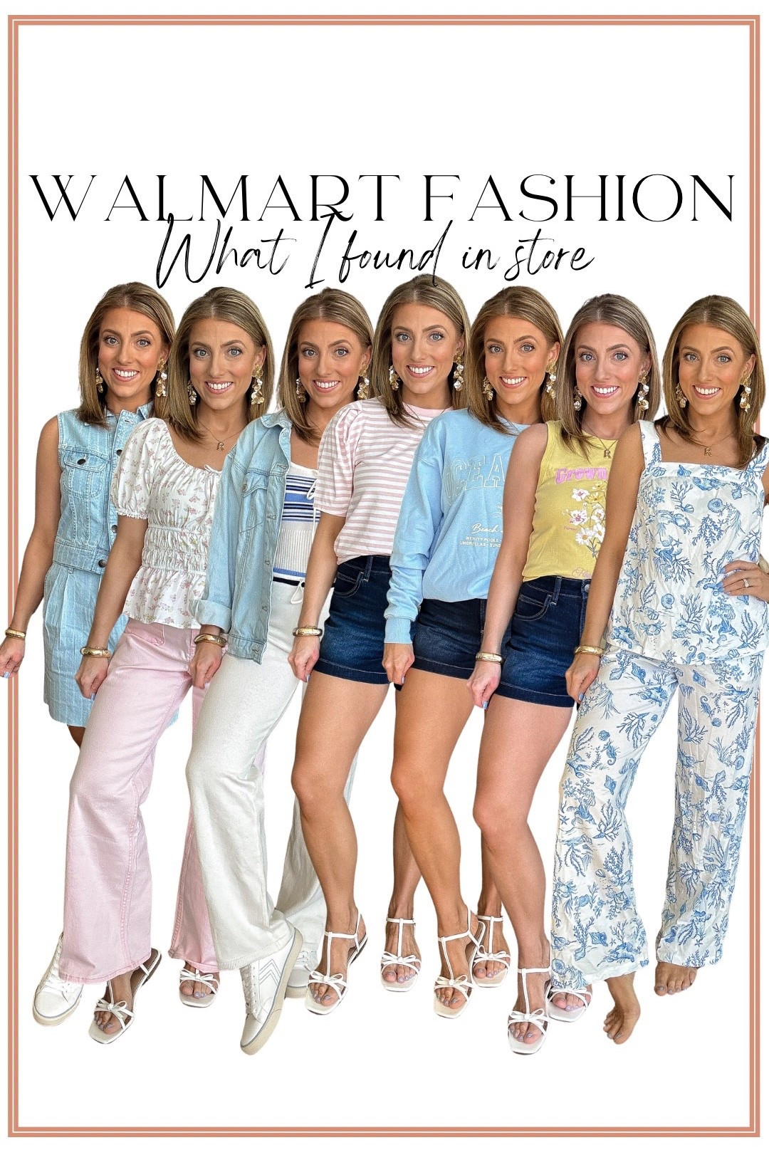 Walmart new arrivals I can’t stop talking about this week! 🤍 I went in for a quick run and walked out with SO many good finds — coastal print pajamas, the cutest spring tops, mama-approved denim shorts, matching sets, denim pieces, and this adorable tote with all the bow accessories 🎀 Everything seriously looks like it came from a high-end boutique but the prices are SO good.

The pajamas are giving coastal grandma vibes, the shorts pass the mom test (not too short 🙌), and the matching sets are perfect for everyday outfits, travel days, and spring errands. I also found the cutest denim pieces and this tote is going to be my go-to all season long.

If you love affordable fashion that looks expensive, this Walmart haul is GOOD.

#walmartfashion #walmartfinds #walmartnewarrivals #walmarthaul #springoutfits #affordablefashion #momstyle #denimshorts #matchingsets #springfashion #coastalstyle #coastalgrandma #walmartstyle #everydayoutfits #budgetfashion #momapproved #walmartrun #ltkstyle #springfinds #boutiquestyleforless

#LTKootd #LTKmomlife #LTKPetite