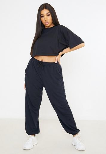 Plus Size Black 90s Joggers | Missguided (US & CA)