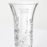 Vera Wang Crystal Leaf Vase Engraved Just for Her, Personalized Anniversary Gift, Newlywed Couple... | Etsy (US)