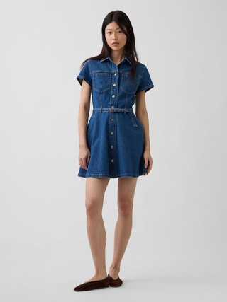 Denim Belted Mini Shirtdress | Gap (US)