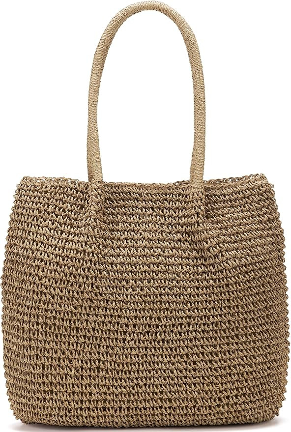 Straw Beach Bag The Tote Bag for Women Weekender Bags Beach Shoulder Extra Large Beach Raffia Bag... | Amazon (US)