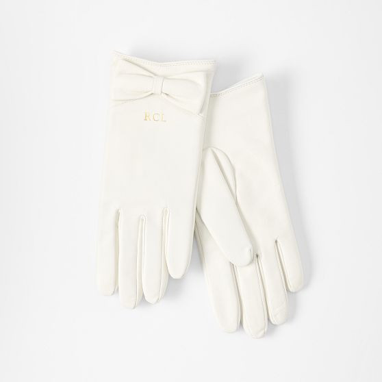 Bow Leather Gloves | Mark and Graham