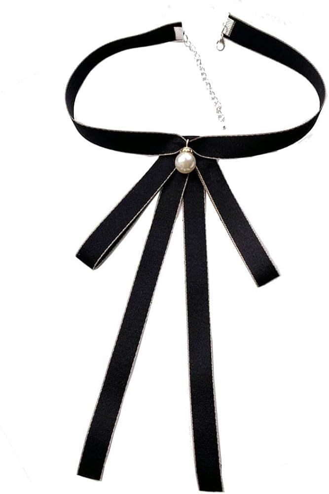 japanese Ladies Party Long Adjustable Bow Tie Womens Girl Necktie Bowtie female ribbon Women Ties | Amazon (US)