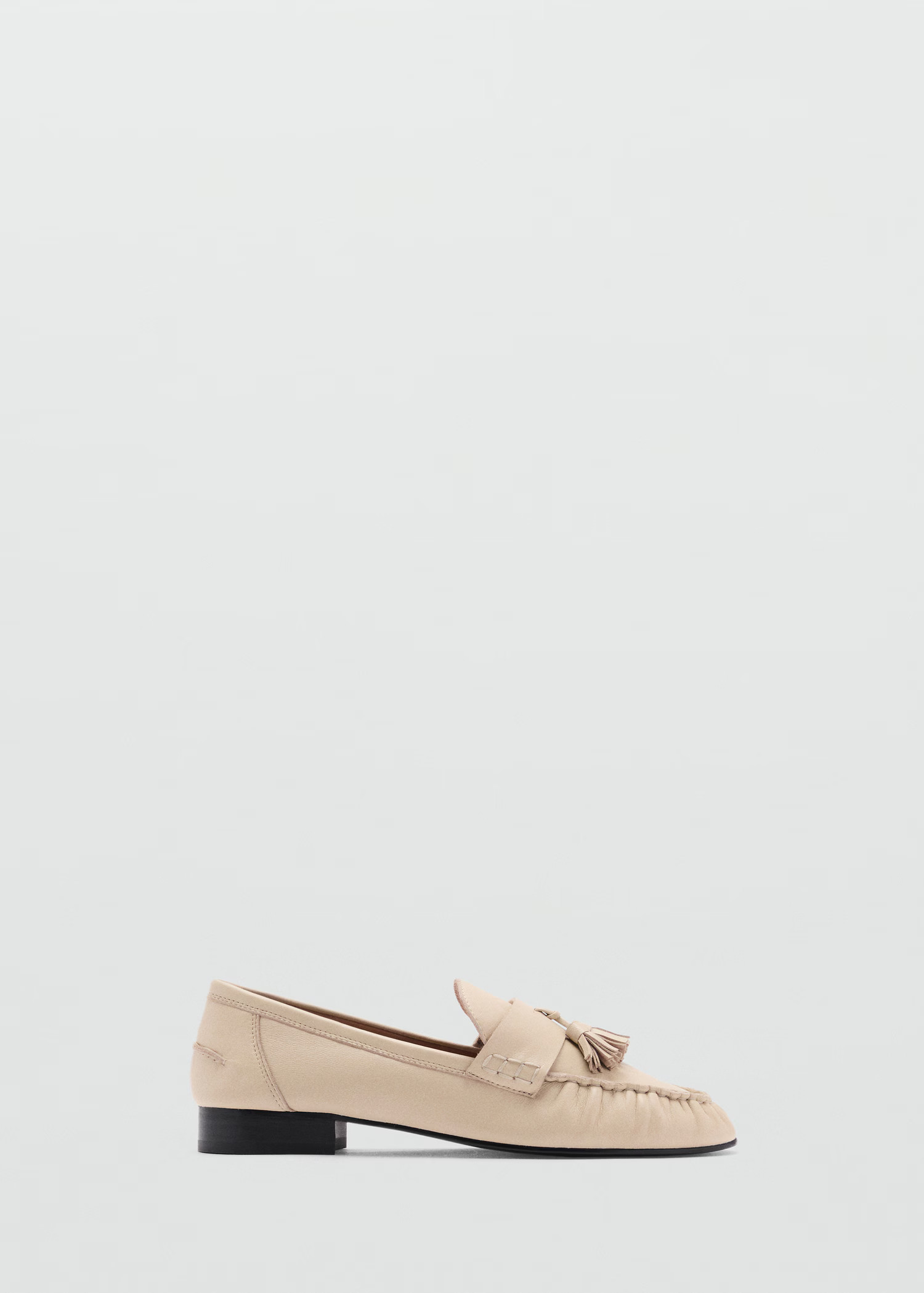 Leather moccasins with tassels - Women | MANGO USA | Mango (US/MX/AU)