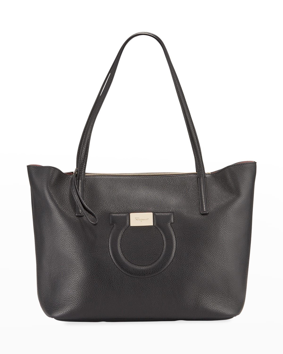 City Medium Leather Shoulder Tote Bag | Neiman Marcus