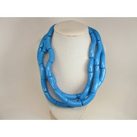 Chunky Sky Blue Necklace, Multi Strand Statement Turquoise Big Beads, Jewelry, Best Seller, Fashion | Etsy (US)