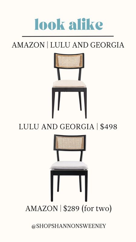 Lookalike | lulu and Georgia dining chair on Amazon 

#LTKhome #LTKsalealert #LTKU