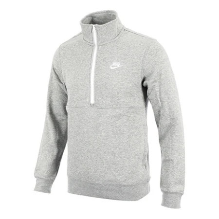 Nike Sportswear Club Fleece Half Zip 'Grey' DD4733-066 | KICKS CREW