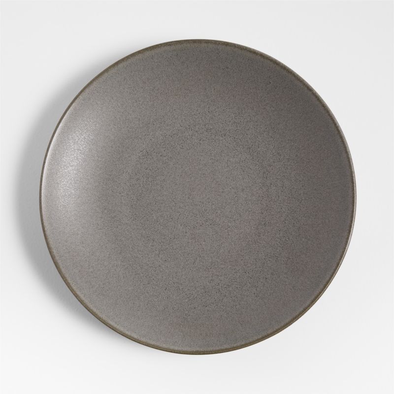 Craft Charcoal Grey Stoneware Dinner Plate | Crate & Barrel | Crate & Barrel