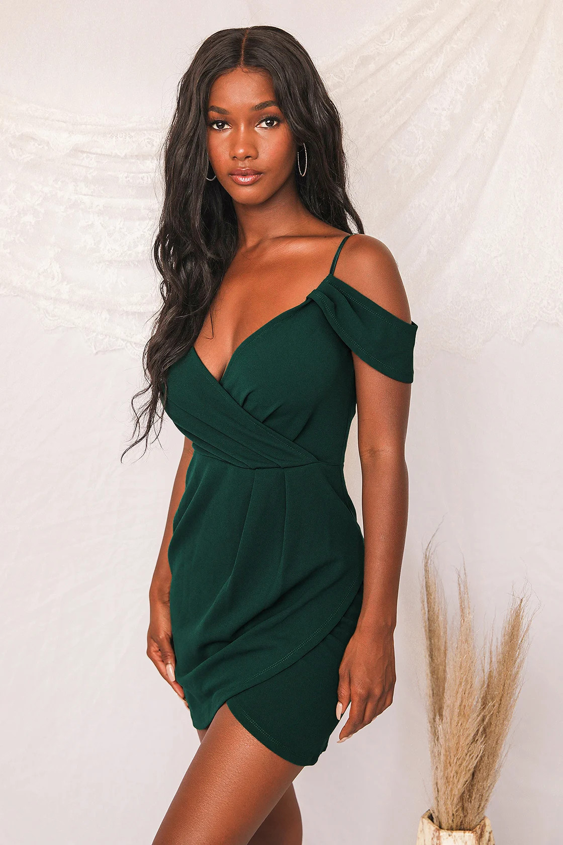 Love So Sweet Hunter Green Off-the-Shoulder Bodycon Dress | Lulus (US)