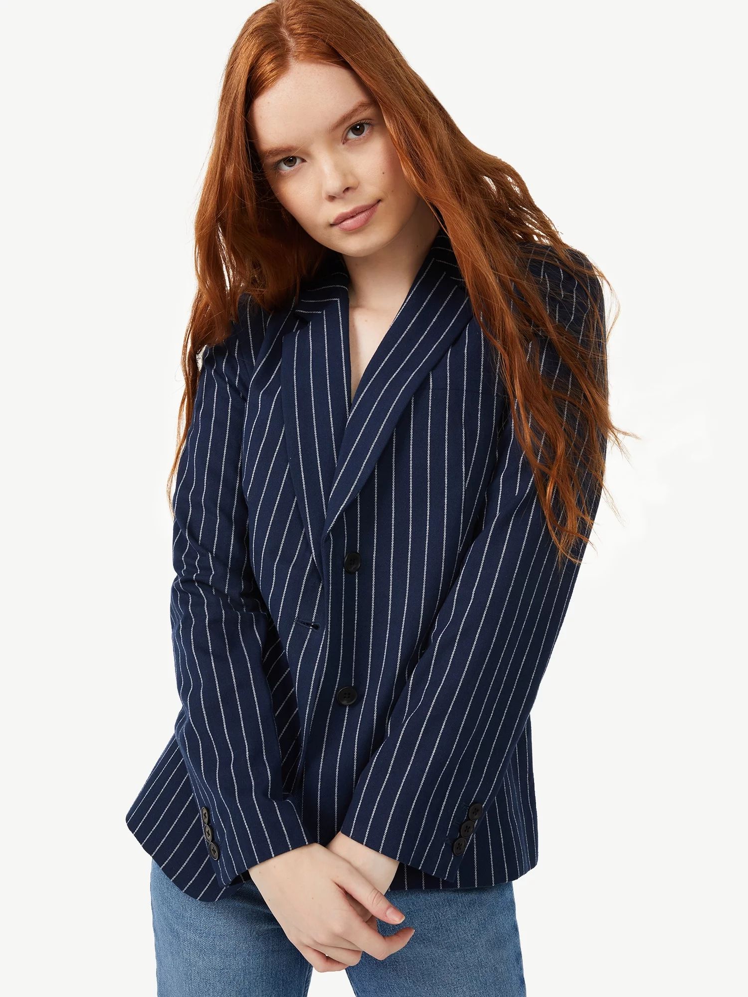 Free Assembly Women's Boyfriend Blazer - Walmart.com | Walmart (US)