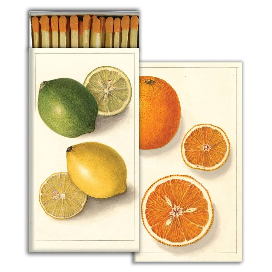 Citrus Fruits Decorative Matchbox with Wooden Matches - Great for Lighting Candles, fireplaces, G... | Amazon (US)