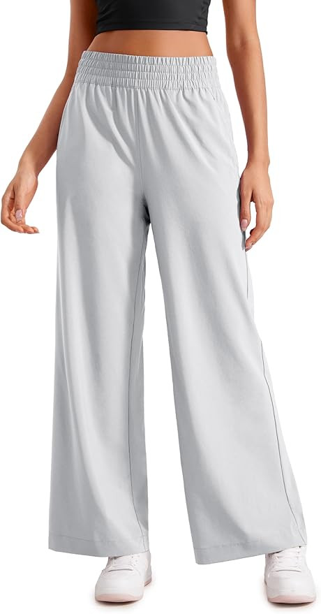 CRZ YOGA Lightweight Wide Leg Pants for Women 30" High Waisted Casual Lounge Travel Work Sweatpan... | Amazon (US)