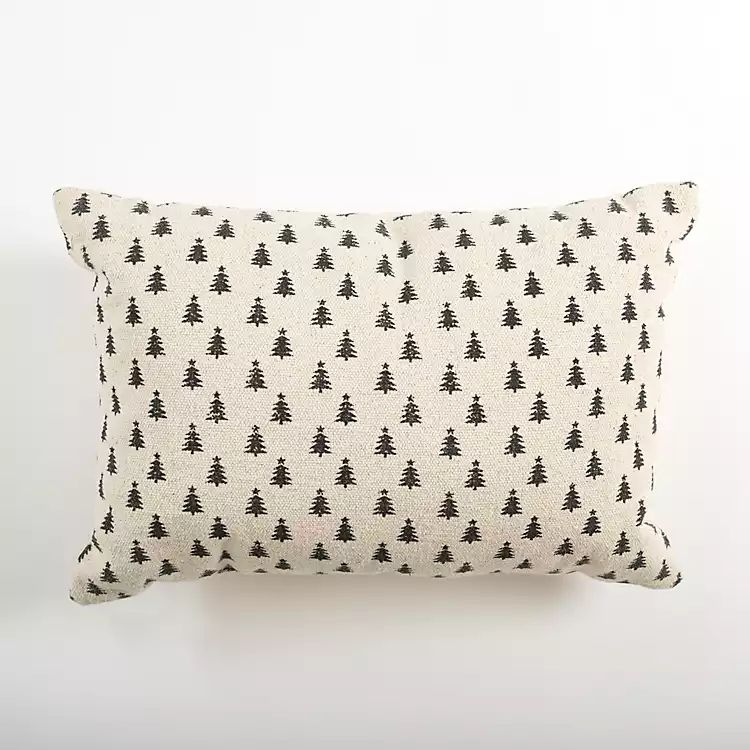 Mini Tree Pattern Christmas Lumbar Pillow | Kirkland's Home