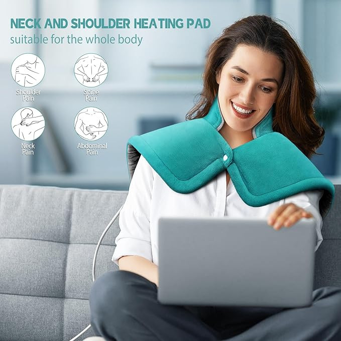 IZZUBIZ Heating Pad for Neck Shoulder and Back Pain Relief, Electric Weighted Heating Pad for Cra... | Amazon (US)