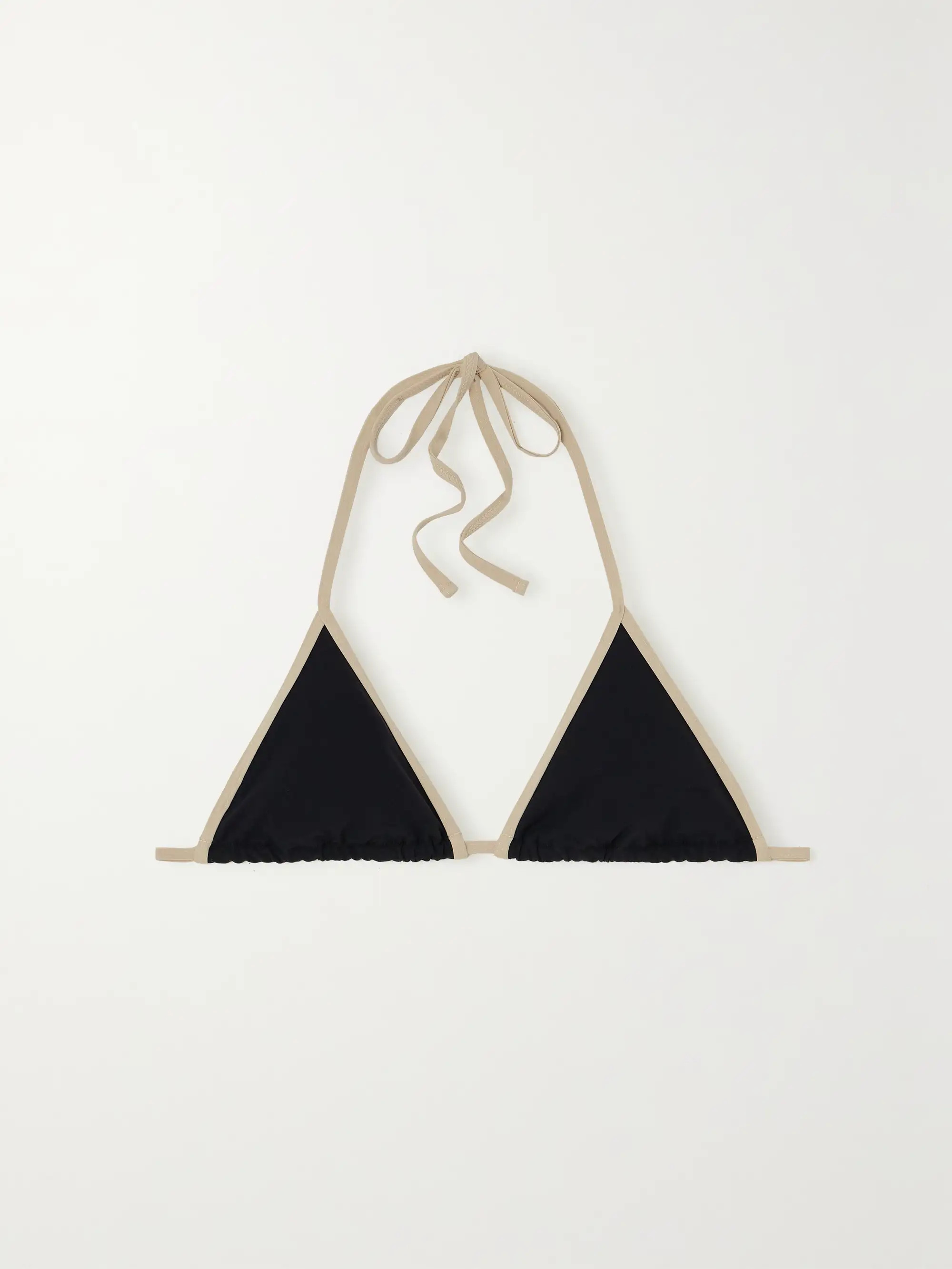 Striped recycled triangle bikini top | NET-A-PORTER (US)