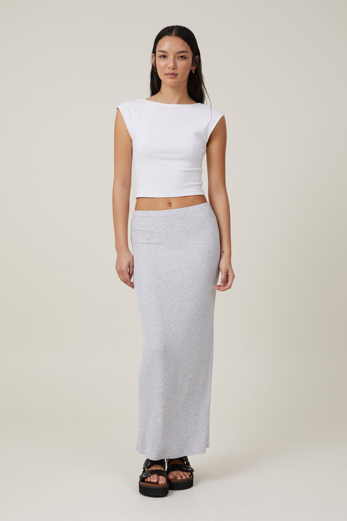 Staple Rib Maxi Skirt | Cotton On (US)