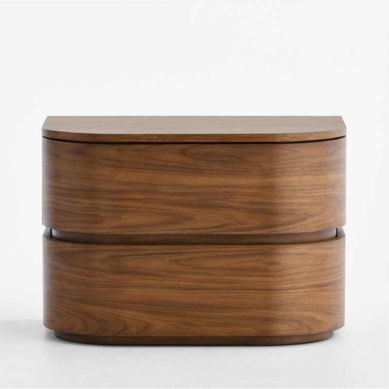 Milano 28"" Walnut Wood Nightstand | Crate & Barrel