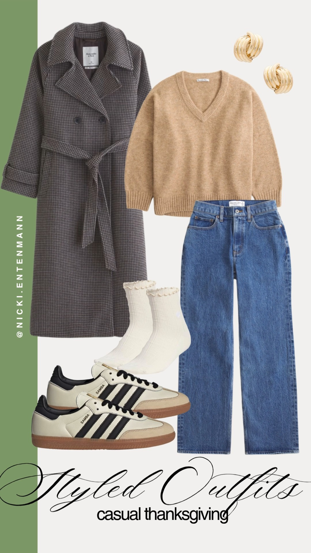 Jeans, a cozy sweater, samba shoes, and a polished coat make casual Thanksgiving style feel playful, cheerful, and effortlessly chic, turning holiday gatherings into warm seasonal moments with timeless charm.
#ThanksgivingOutfit #CasualStyle #HolidayFashion #WardrobeUpdate #FestiveLooks #SeasonalStyle #ClosetGoals #TrendyOutfits #StyleEssentials #FamilyGathering
 

 #LTKHoliday #LTKSaleAlert #LTKStyleTip