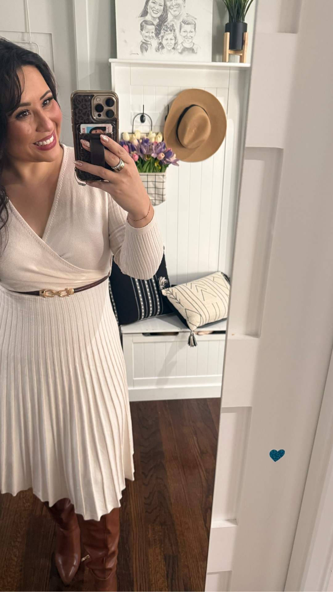 Meet my new fall staple 🍂 This dress is chef’s kiss — nursing-friendly, mom-tummy-friendly, and magically refuses to accentuate anything you don’t want it to. The fabric feels so nice, it comes in a ton of colors, and it’s 100% true to size. For reference, I’m 5’2” and it hits below my knees ✨

And these boots?! Wide-calf GIRLY APPROVED 🙌🏼 They’re not even marketed as wide-calf, but they stretch beautifully. I have 15.5” calves and they fit like a dream. Plus they come in four colors and are actually comfortable.

Comment OUTFIT or DRESS for the links 💛
#MomFashion #MidsizeFashion #CasualMomStyle #AmazonFinds #ChicagoMom #FallOutfitIdeas #MomOutfits #NursingFriendlyFashion #OOTDMom Edition

#LTKGiftGuide #LTKMidsize #LTKPetite