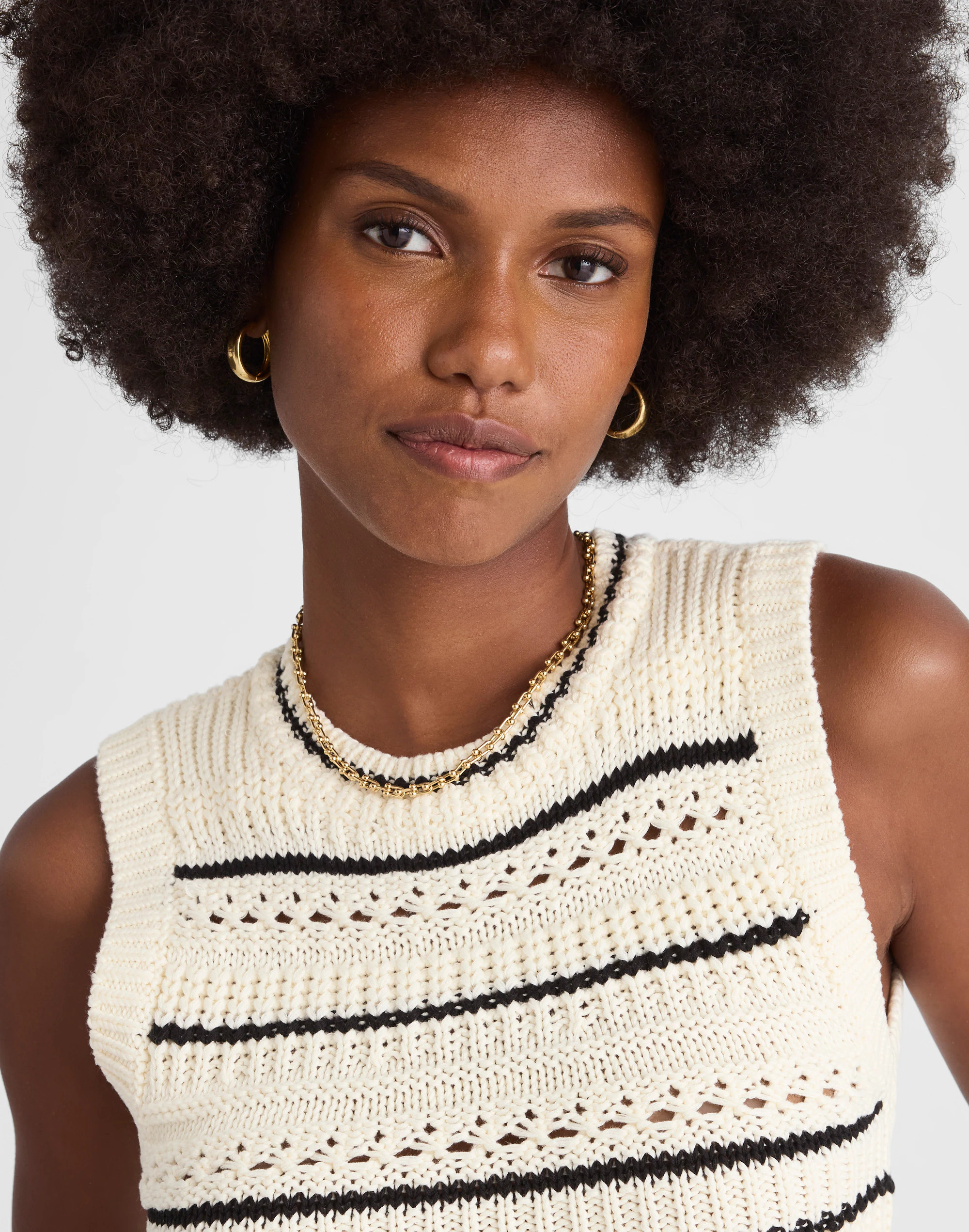 Striped Sweater Vest in 100% Cotton | Madewell