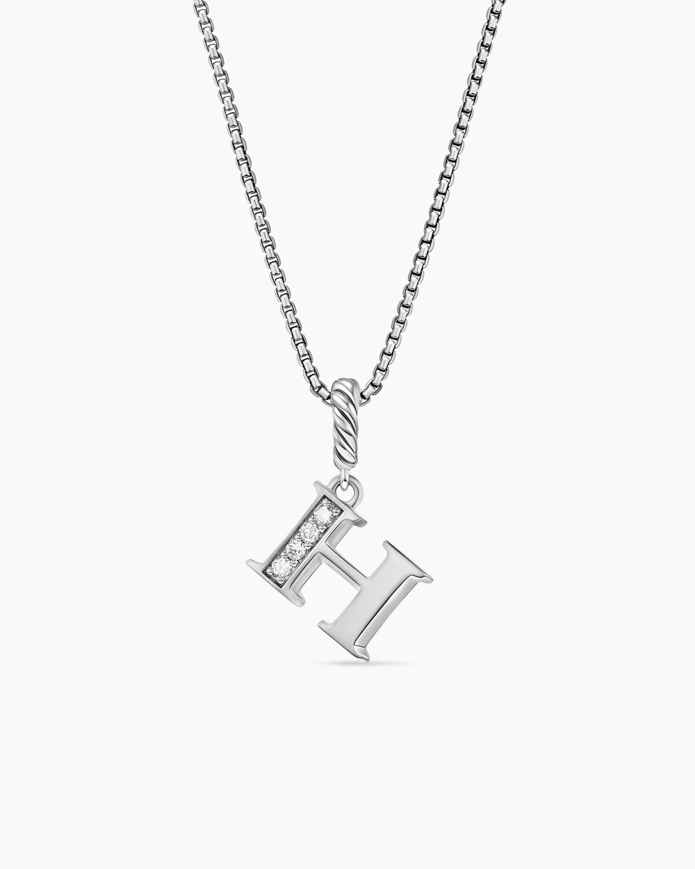Pavé Initial Pendant Necklace | David Yurman