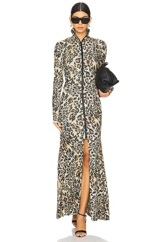 Nanushka Blaize Dress in Leopard from Revolve.com | Revolve Clothing (Global)
