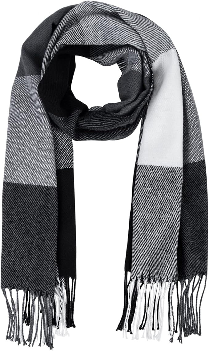 Women's Long Plaid Blanket Chunky Oversized Winter/Fall Warm Scarf Big Tartan Scarves Wrap Shawl | Amazon (US)