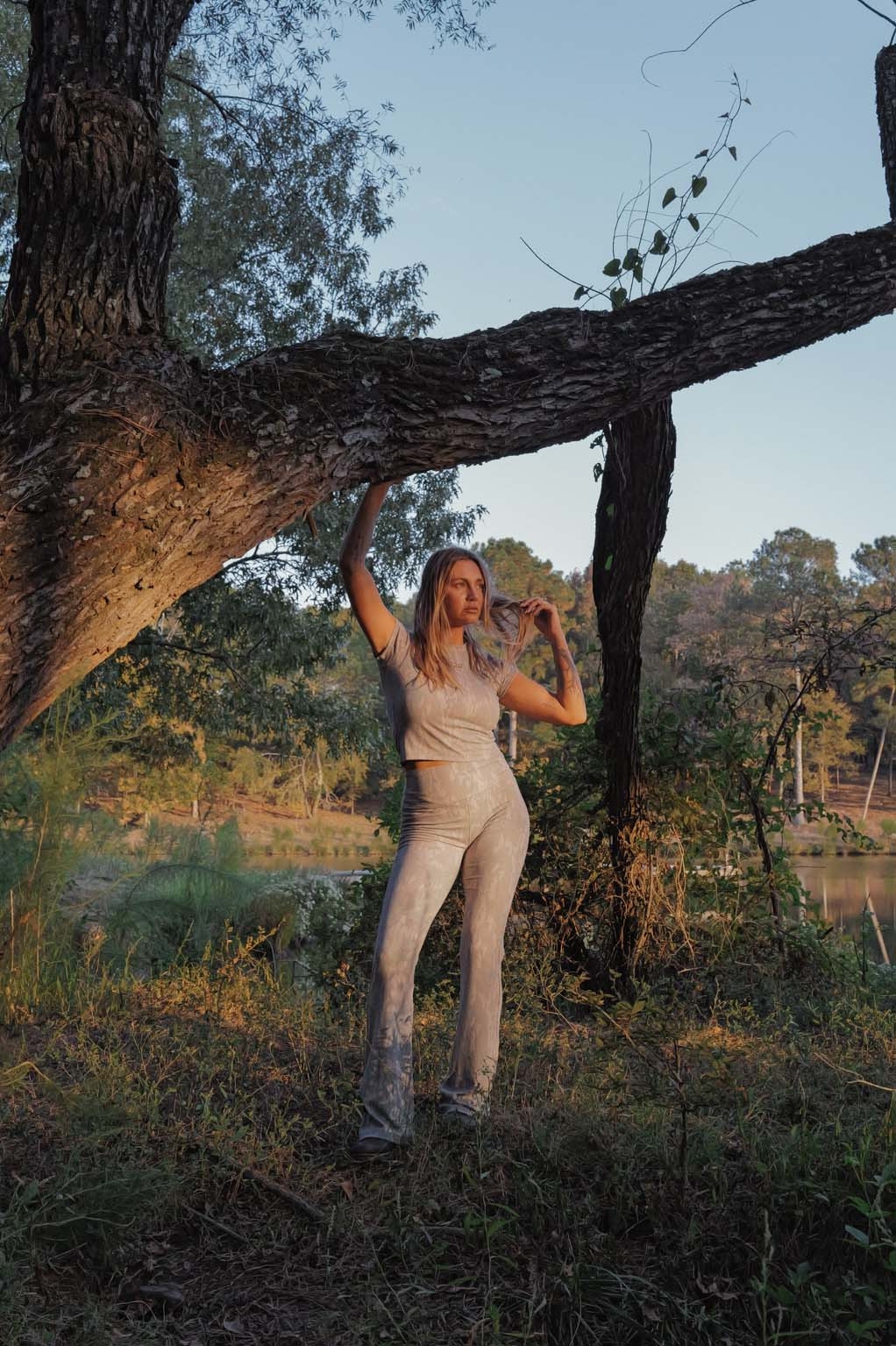 Ribbed Flare Leggings - Greenleaf® | Tribe Kelley