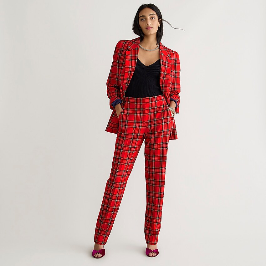 Full-length Kate straight-leg pant in Good Tidings plaid wool | J. Crew US