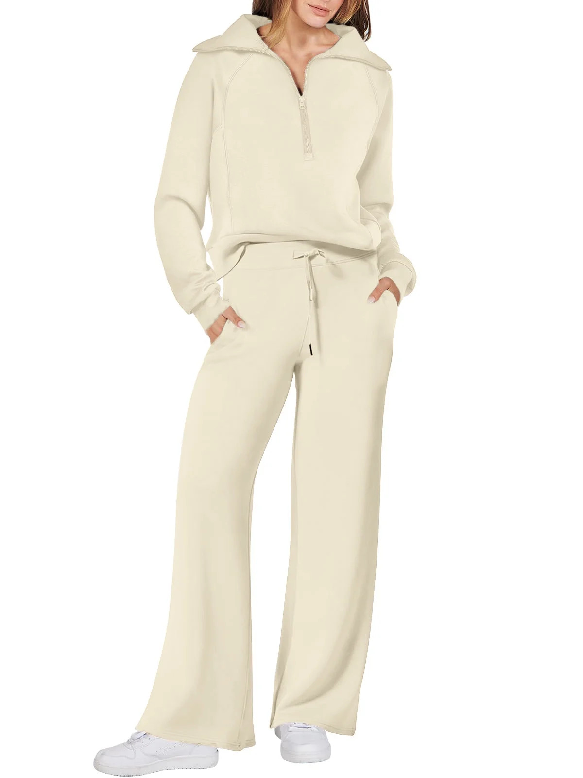 UVN Outfit Sets for Women 2 Piece Sets Winter Casual Tracksuit Long Sleeve Lounge Set Outfits wit... | Walmart (US)