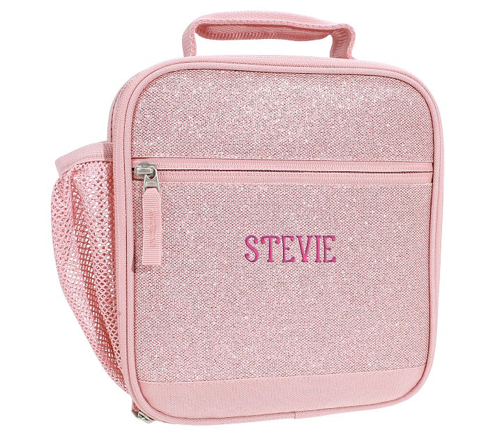 Mackenzie Pink Sparkle Glitter Lunch Boxes | Pottery Barn Kids