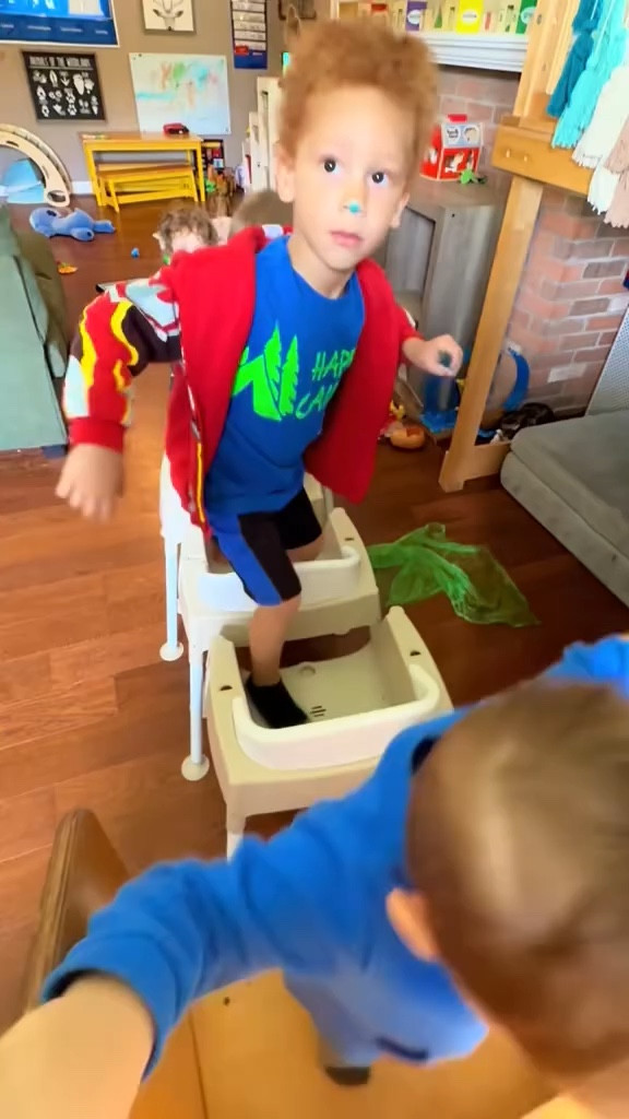 We are working on gross motors and getting dirty is our homework! #childcareprovider #childcare #childcarelife #childcarecenter #daycareteacher #daycare #daycarefun