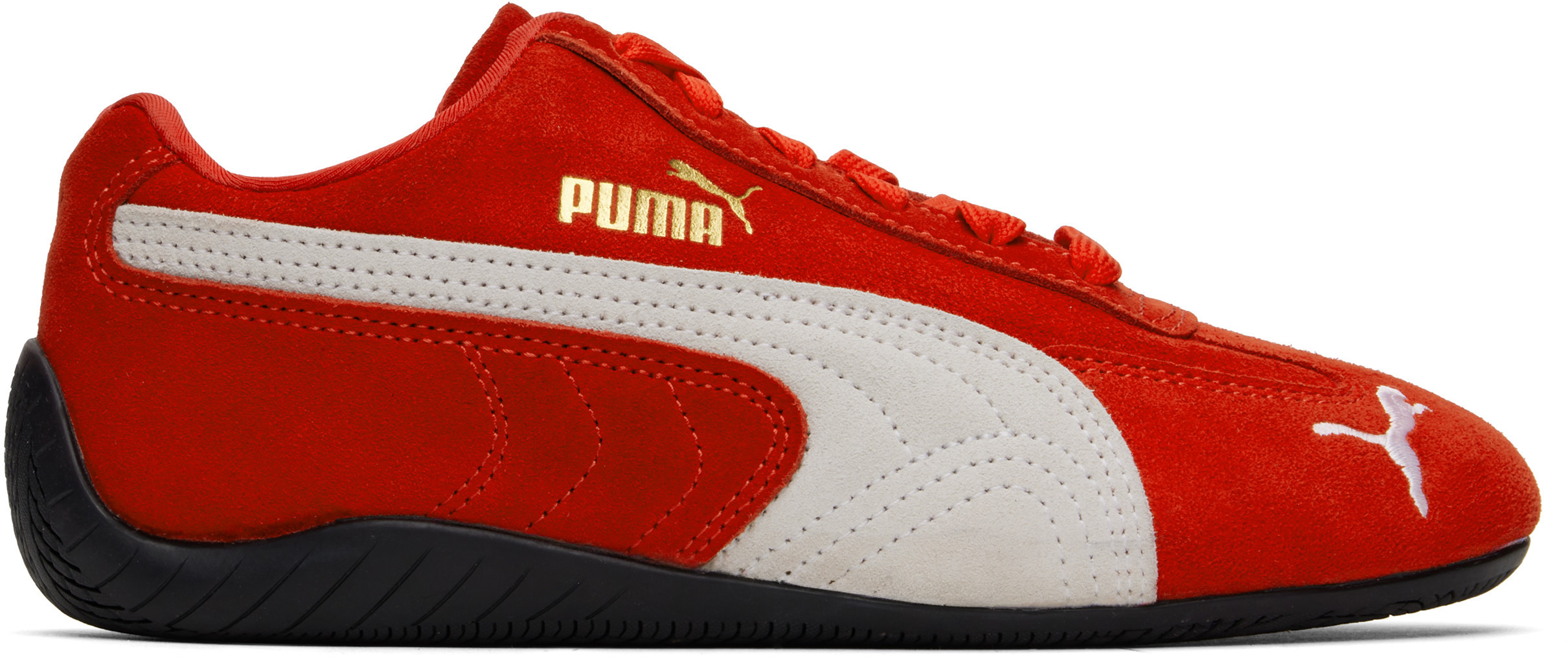 PUMA Red & White Speedcat OG Sneakers | SSENSE