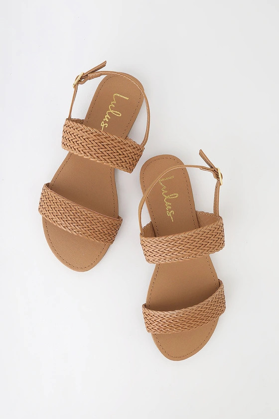 Blaise Camel Flat Sandals | Lulus (US)