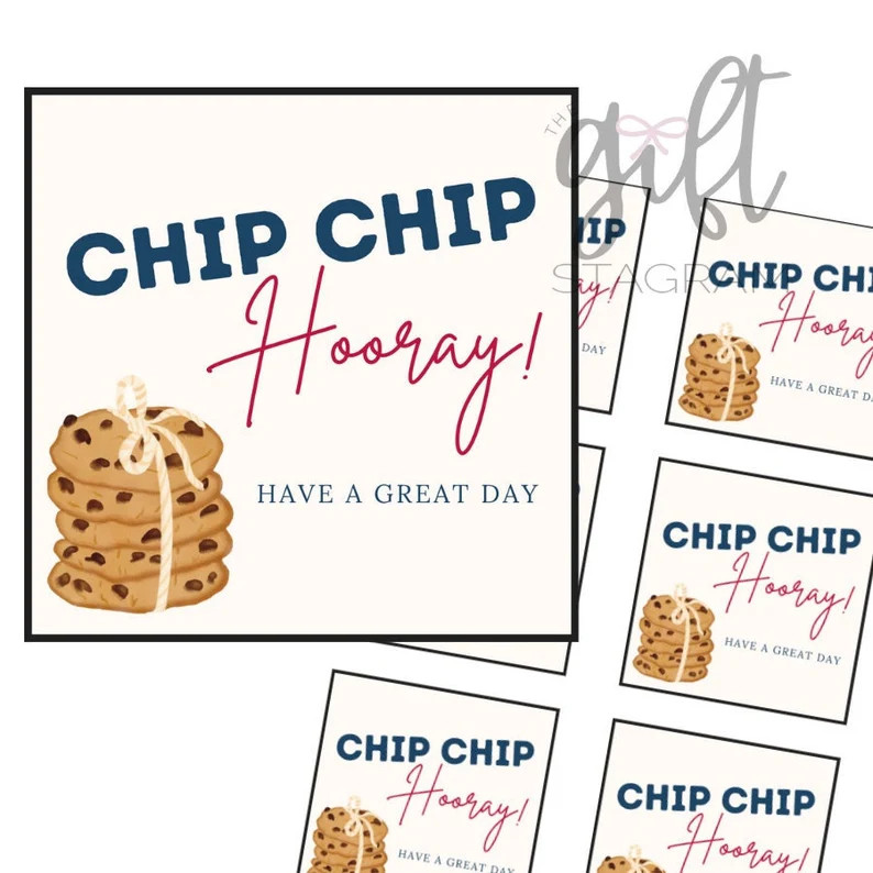 Chip Chip Hooray Have A Good Day Gift Tag | DIGITAL DOWNLOAD | Host Gift Tag | Thank You Gift Ide... | Etsy (US)