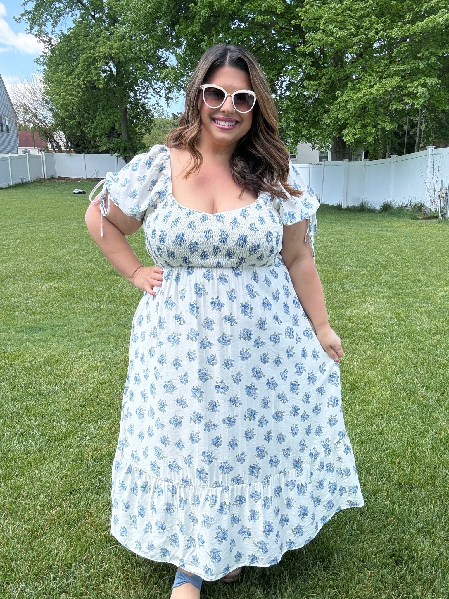 The dress I’m wearing is an 18/20