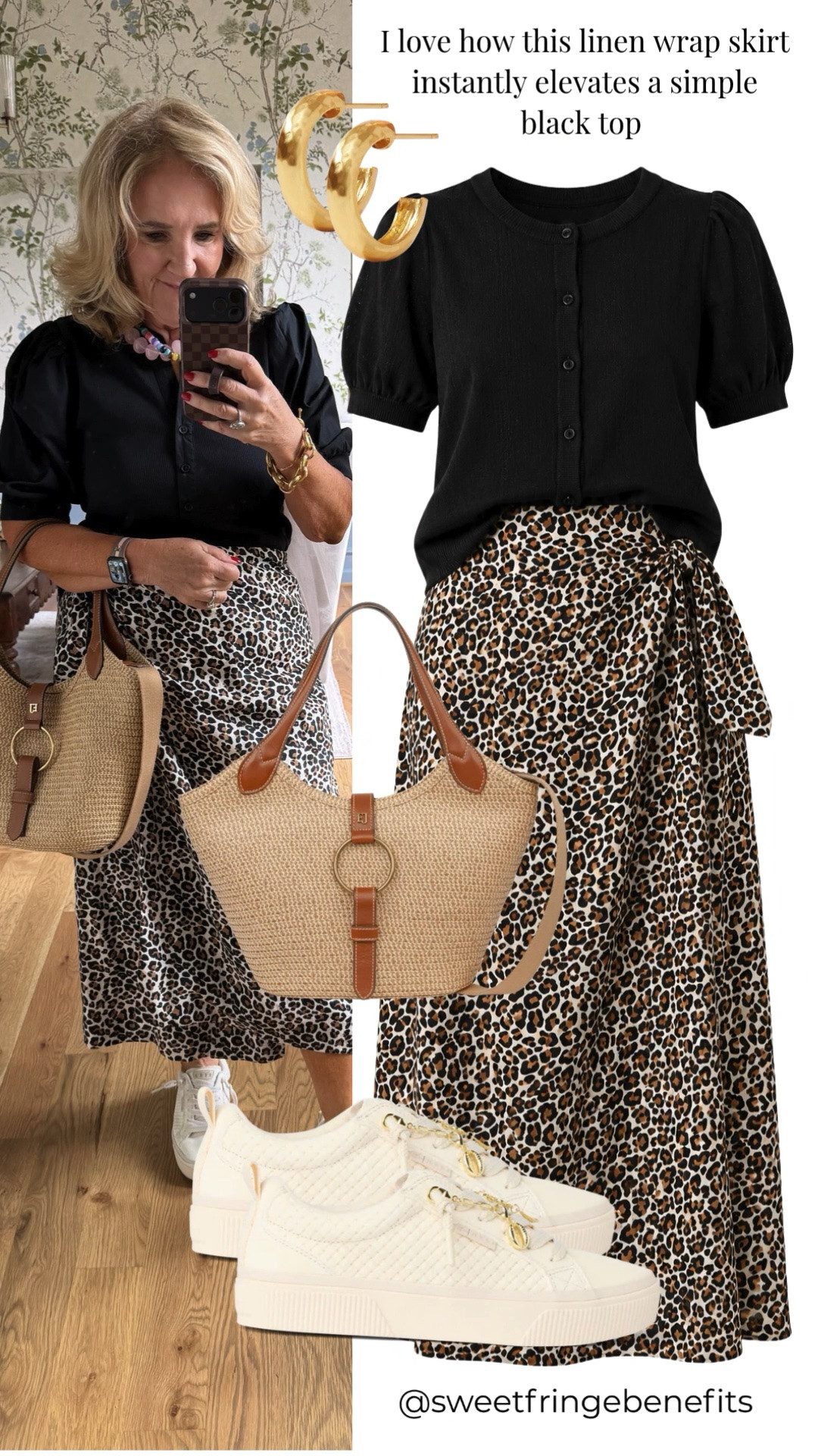 The wrap silhouette is so flattering, and the breathable linen fabric makes it perfect for warm-weather days. Finished with a woven tote and colorful accessories, it's an outfit that's polished without feeling overdone.

💛 LTK MADE EASY 
❤️ Heart = Support my posts 
🔖 Save = Get sale & restock alerts 💬 Comment if you have sizing questions!

#LTKootd #LTKSeasonal #LTKOver40