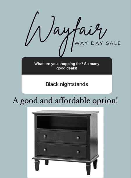 Black nightstand, nightstands, way day sale 

#LTKHome #LTKxWayDay #LTKSaleAlert