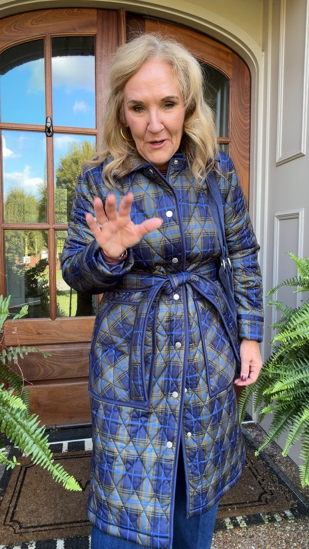 All the links to this outfit This coat!!!! It’s a statement maker and fabulous. Size medium 
Jeans size 29 
Boots I size up 1/2 
Tshirt fitted in a medium 

#LTKOver40 #LTKFindsUnder100 #LTKSeasonal